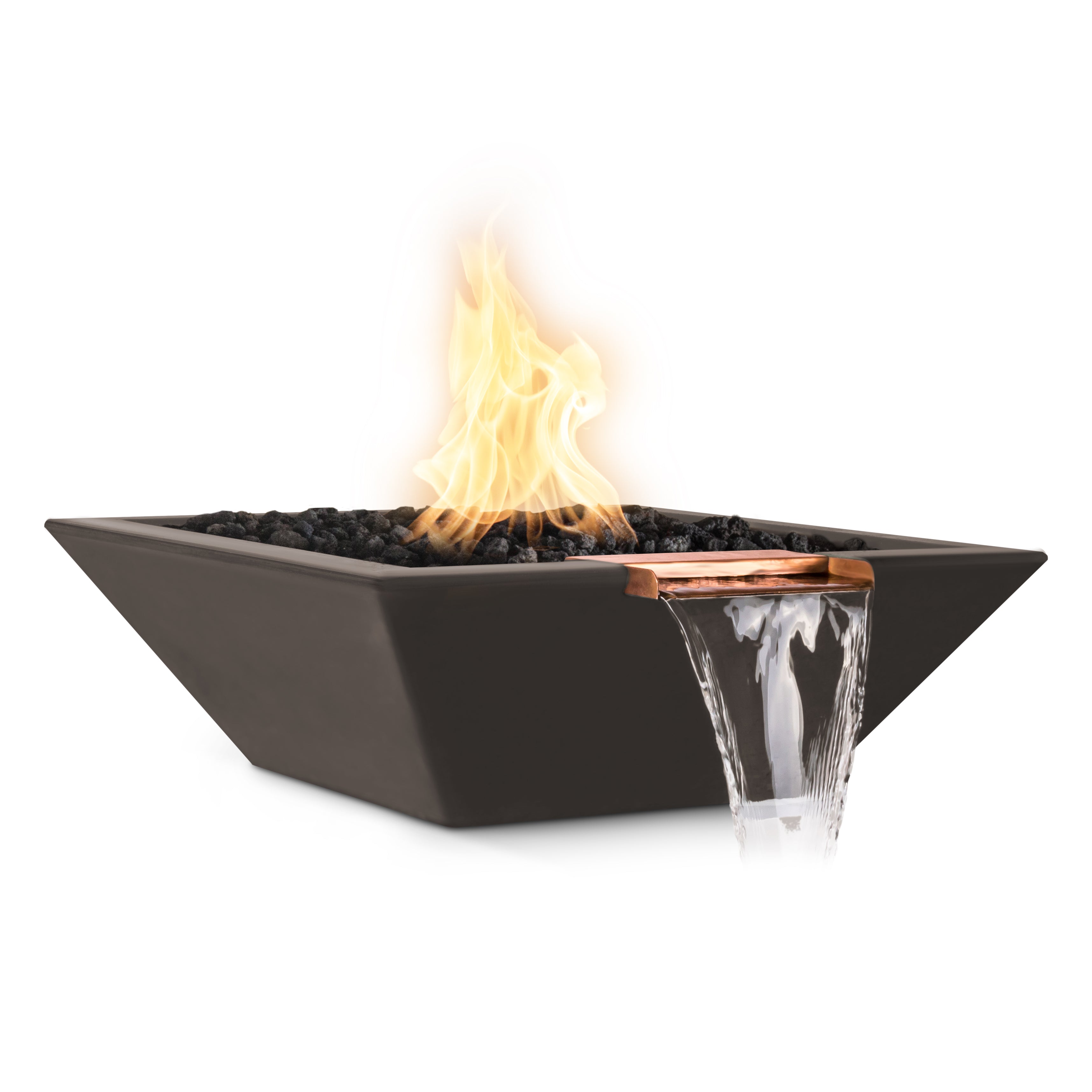 The Outdoor Plus Maya Fire & Water Bowl - GFRC Concrete