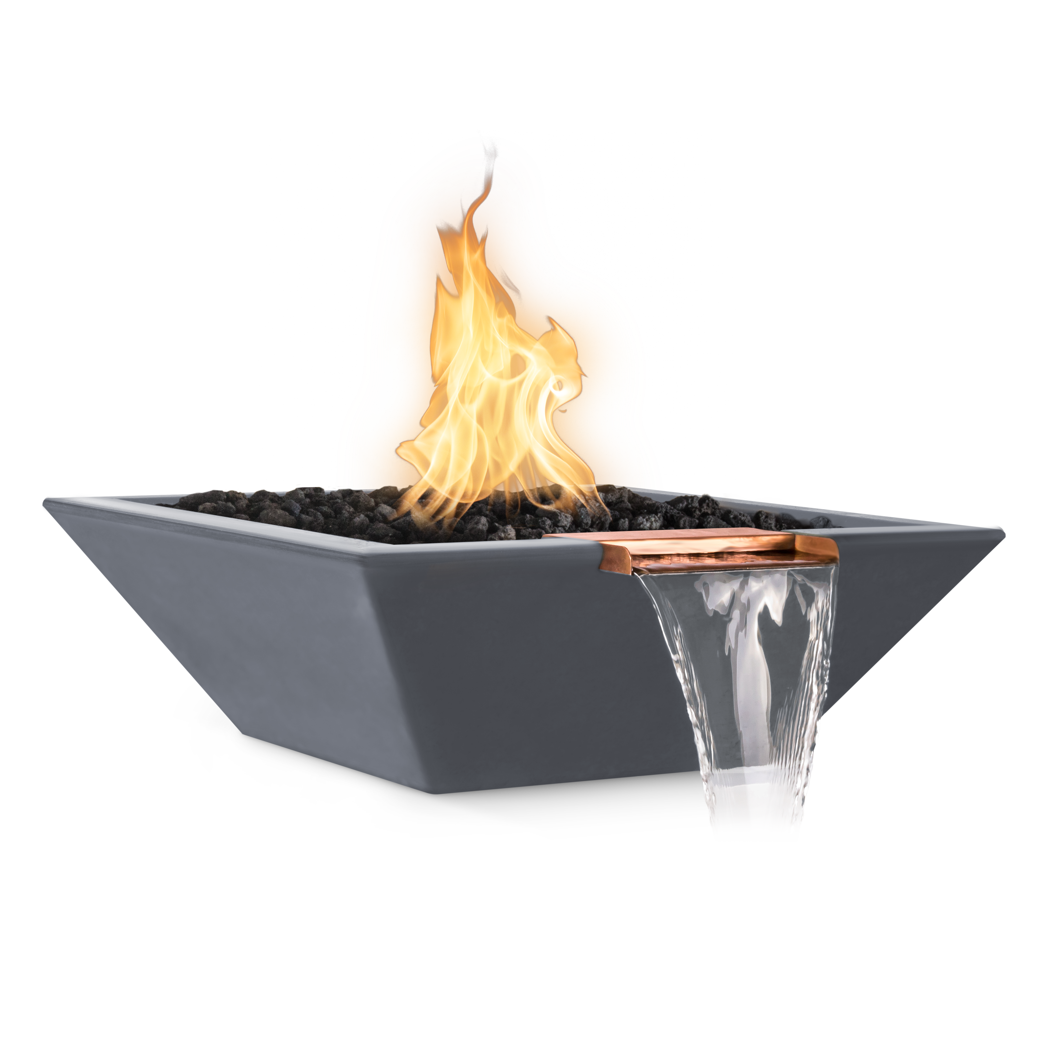 The Outdoor Plus Maya Fire & Water Bowl - GFRC Concrete