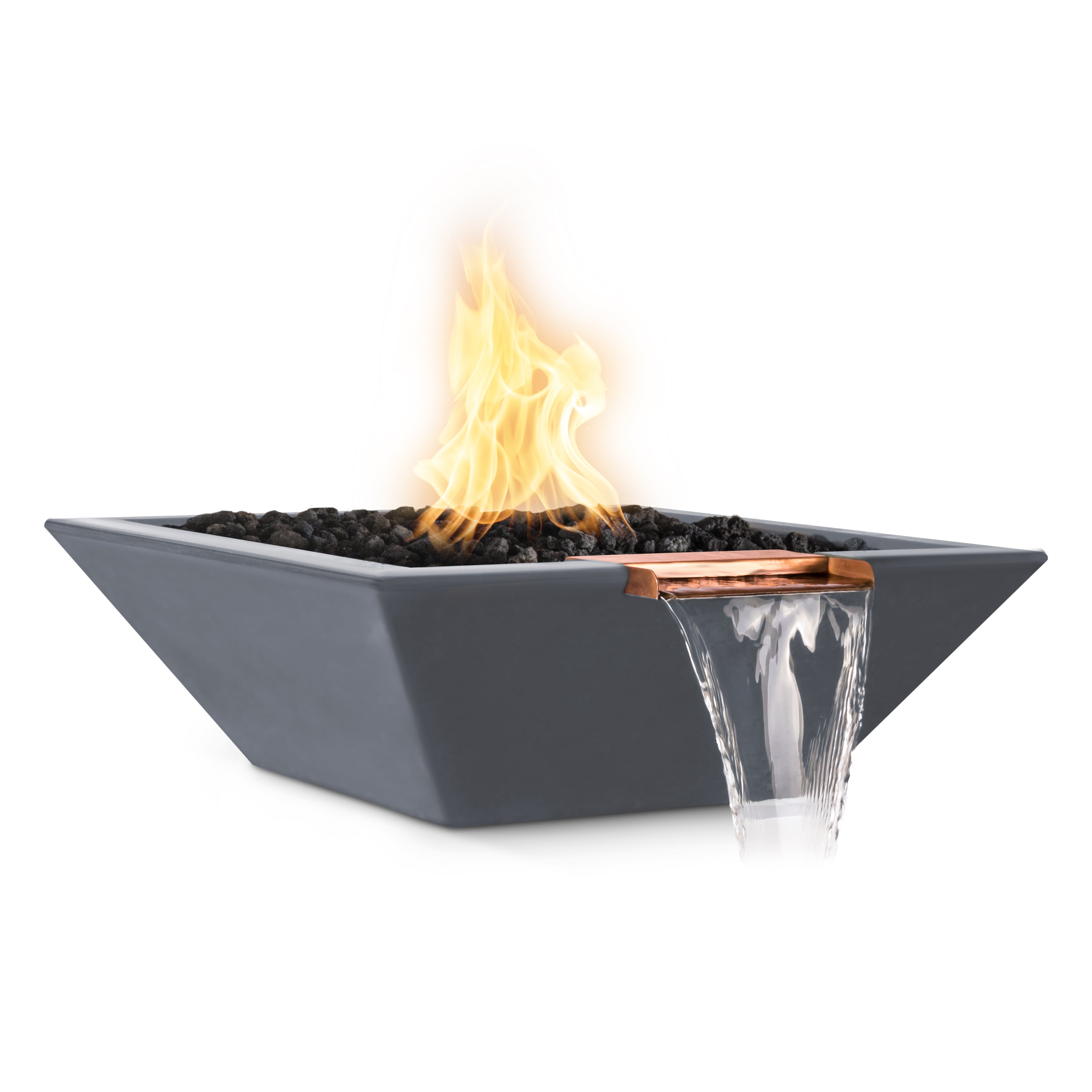 The Outdoor Plus Maya Fire & Water Bowl - GFRC Concrete