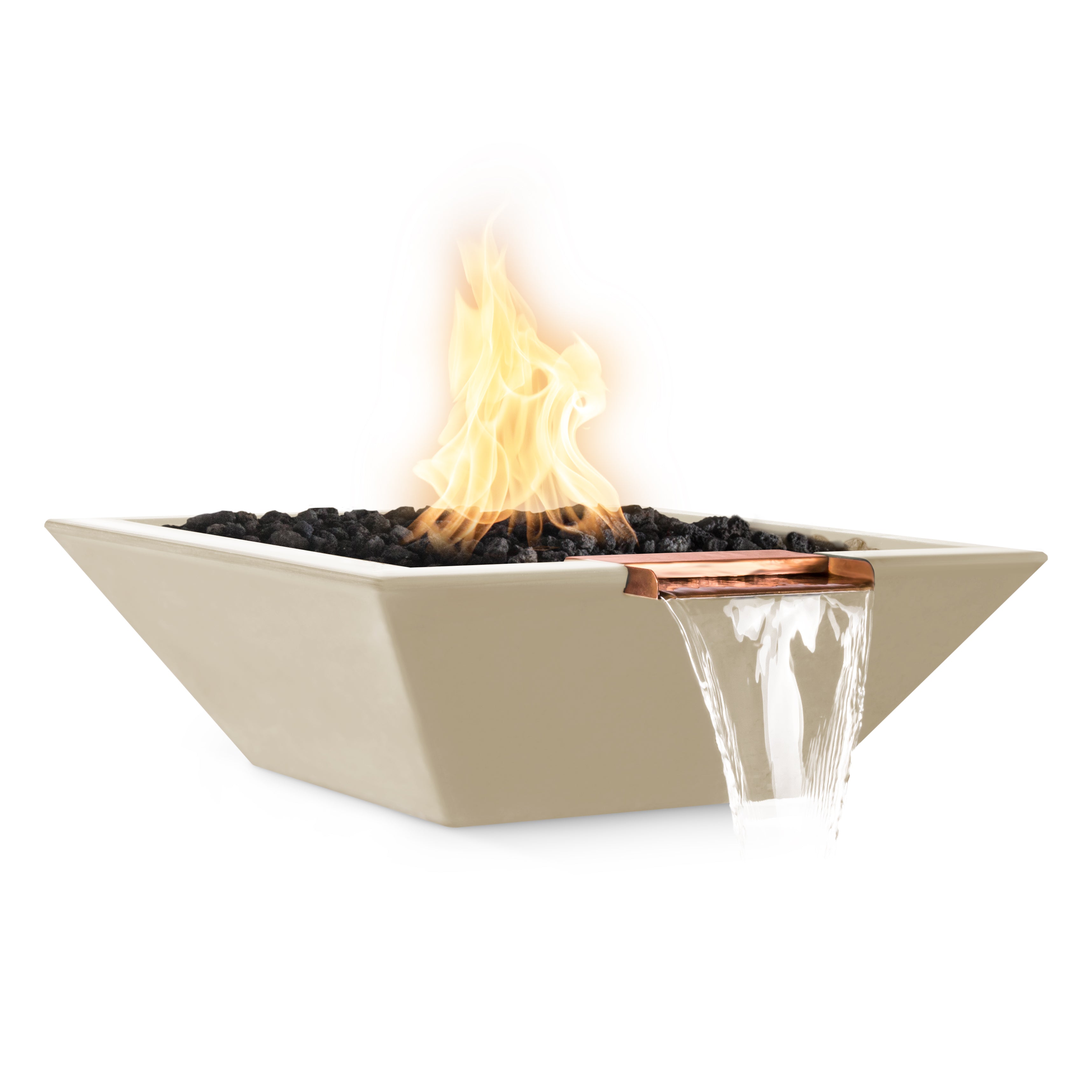 The Outdoor Plus Maya Fire & Water Bowl - GFRC Concrete