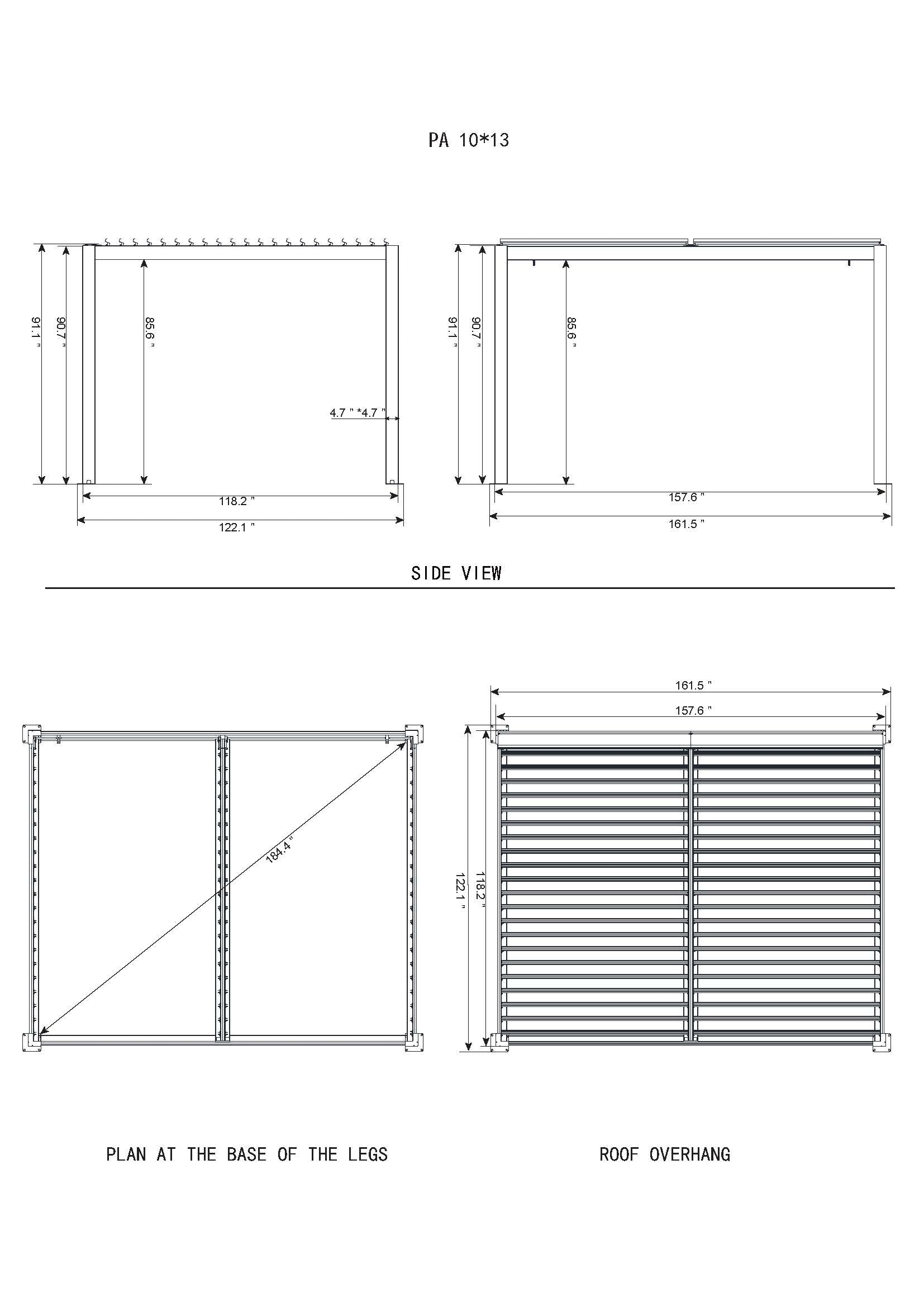 Gazebo Penguin Vikos Pergola 10'x13'