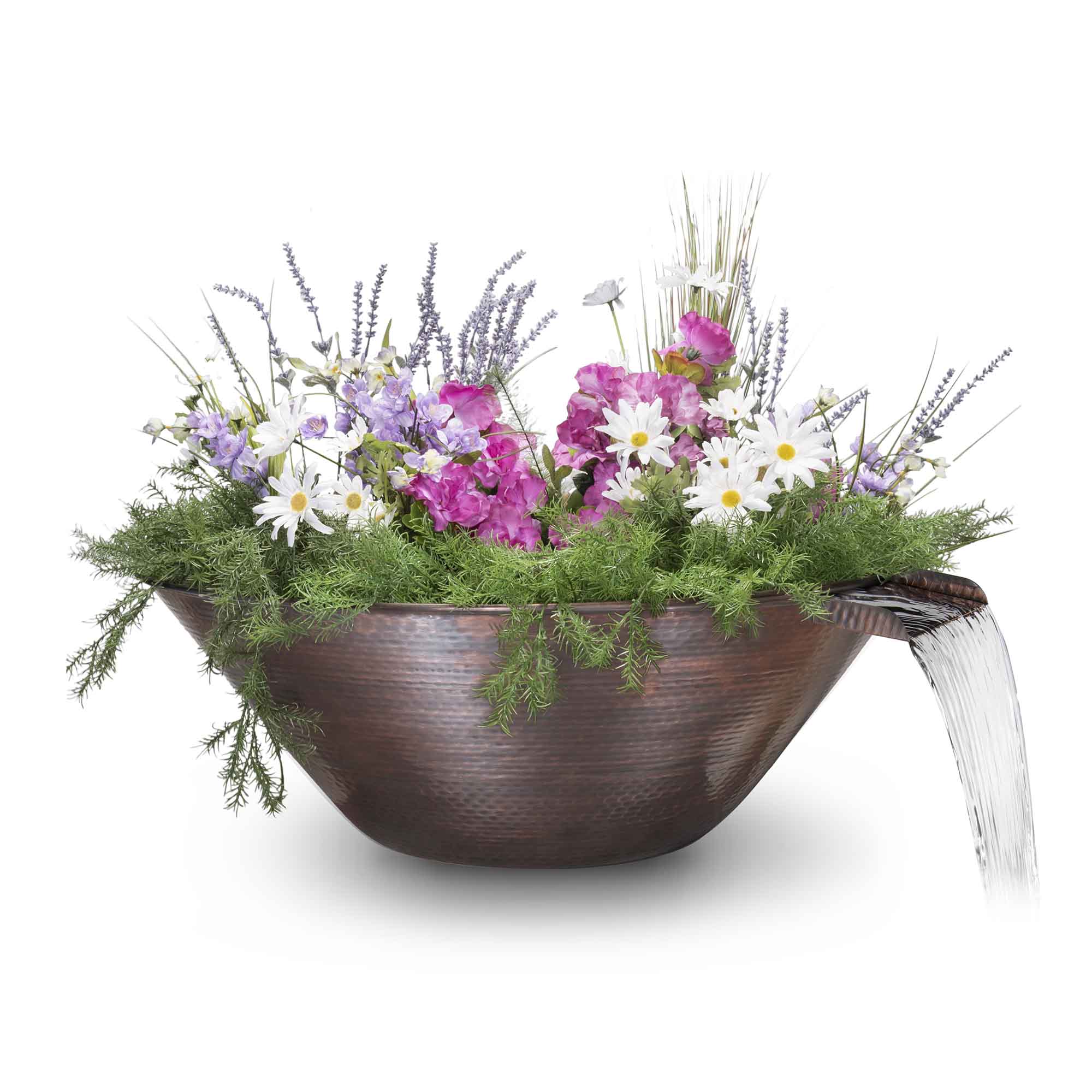 The Outdoor Plus Remi Planter & Water Bowl - Hammered Copper