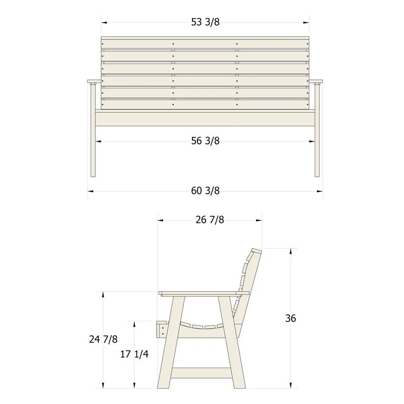 Sequoia Professional Aurora Garden Bench 5ft.