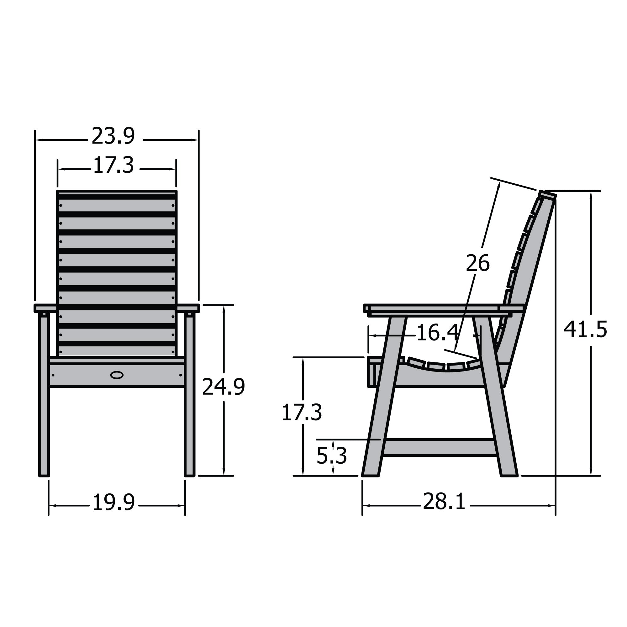 Sequoia Professional Aurora Armchair Dining Height