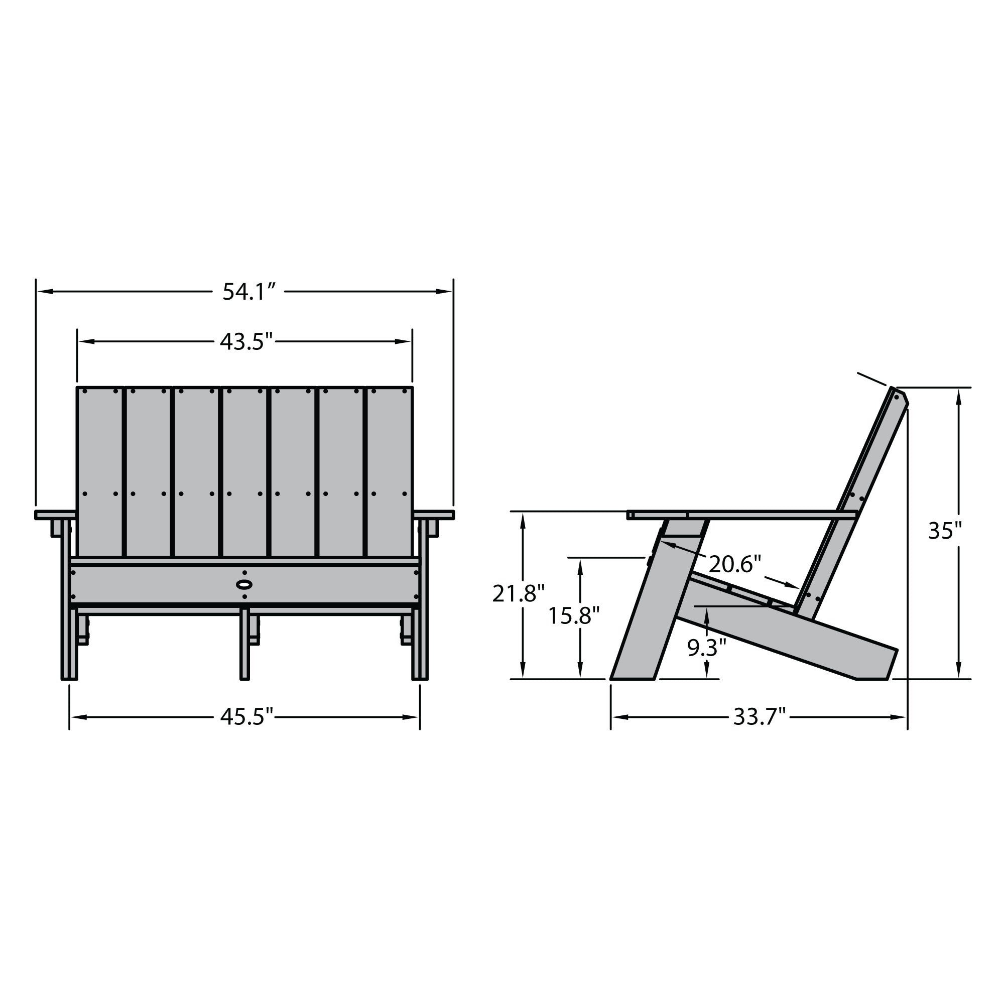 Sequoia Professional Granite Hills Double Wide Adirondack Chair