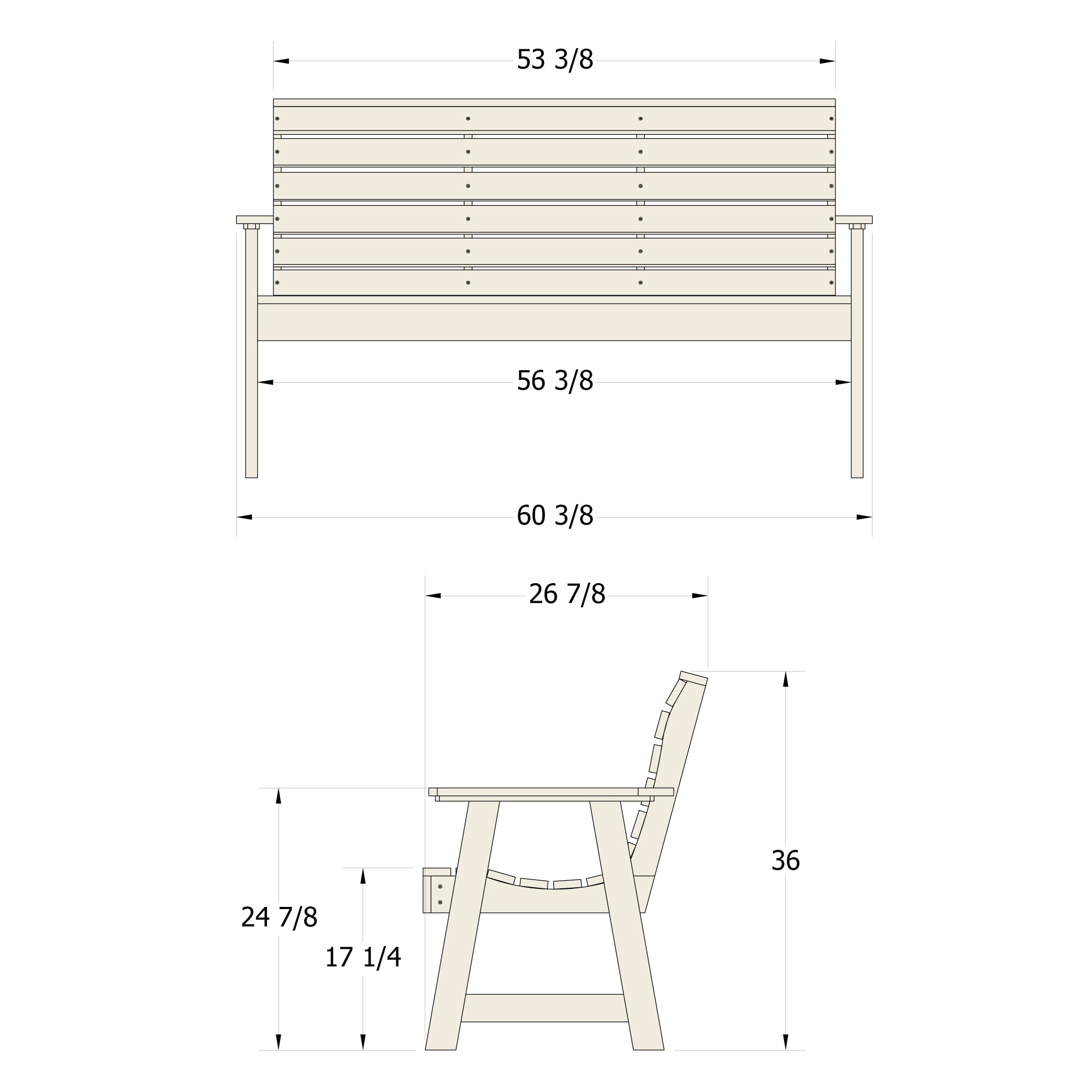 Sequoia Professional Sunrise Coast Garden Bench 5ft.