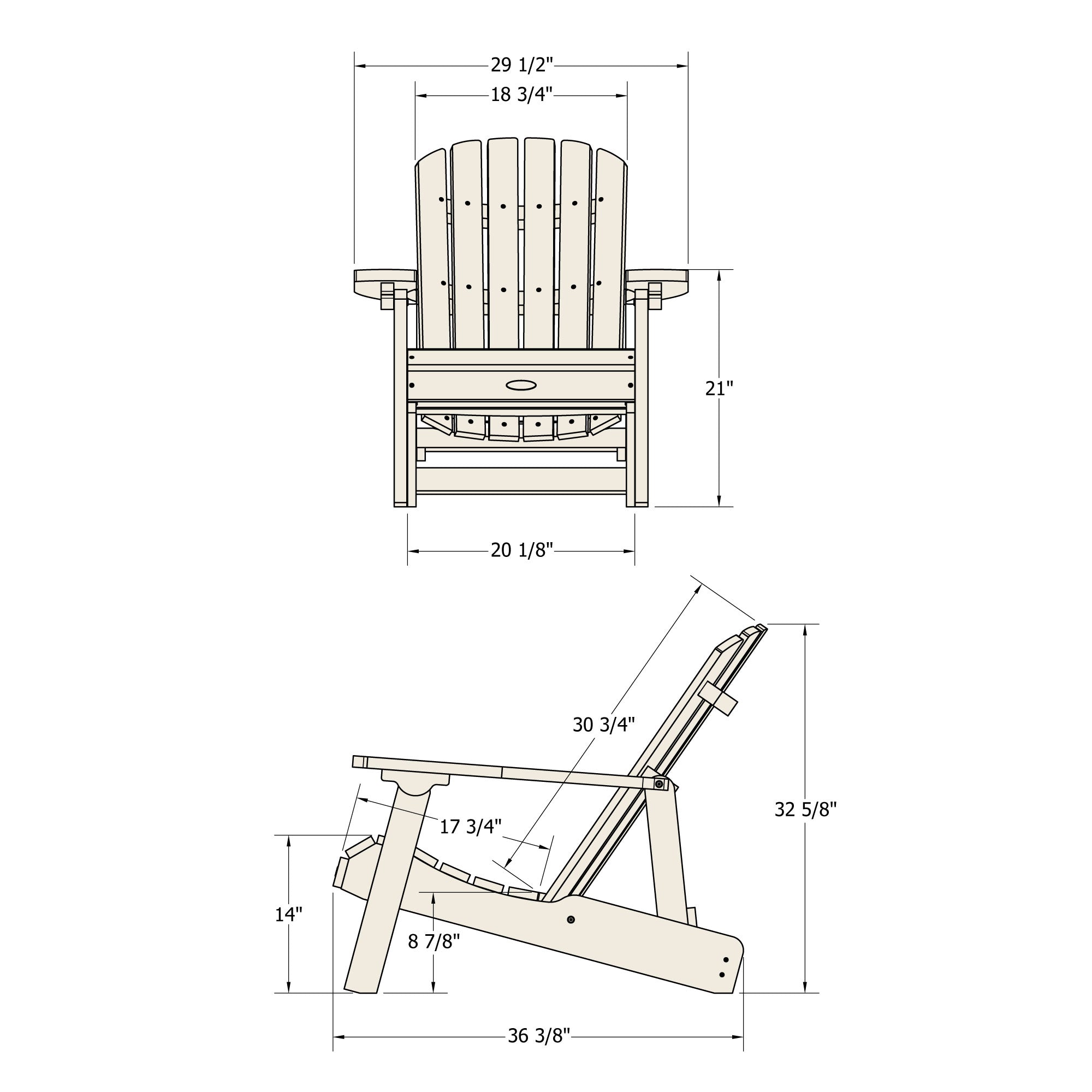 Sequoia Professional Sunrise Coast Folding & Reclining Adirondack Chair