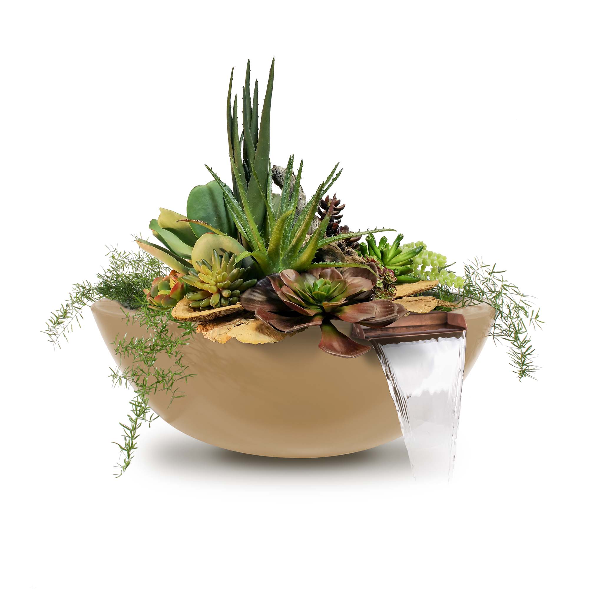 The Outdoor Plus Sedona Planter & Water Bowl - GFRC Concrete