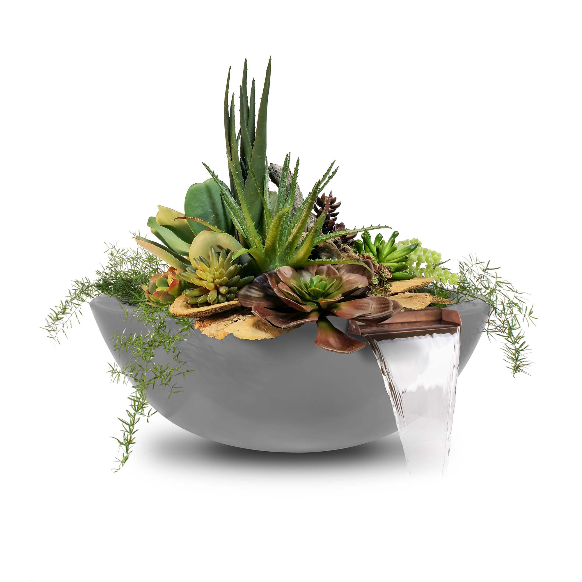 The Outdoor Plus Sedona Planter & Water Bowl - GFRC Concrete