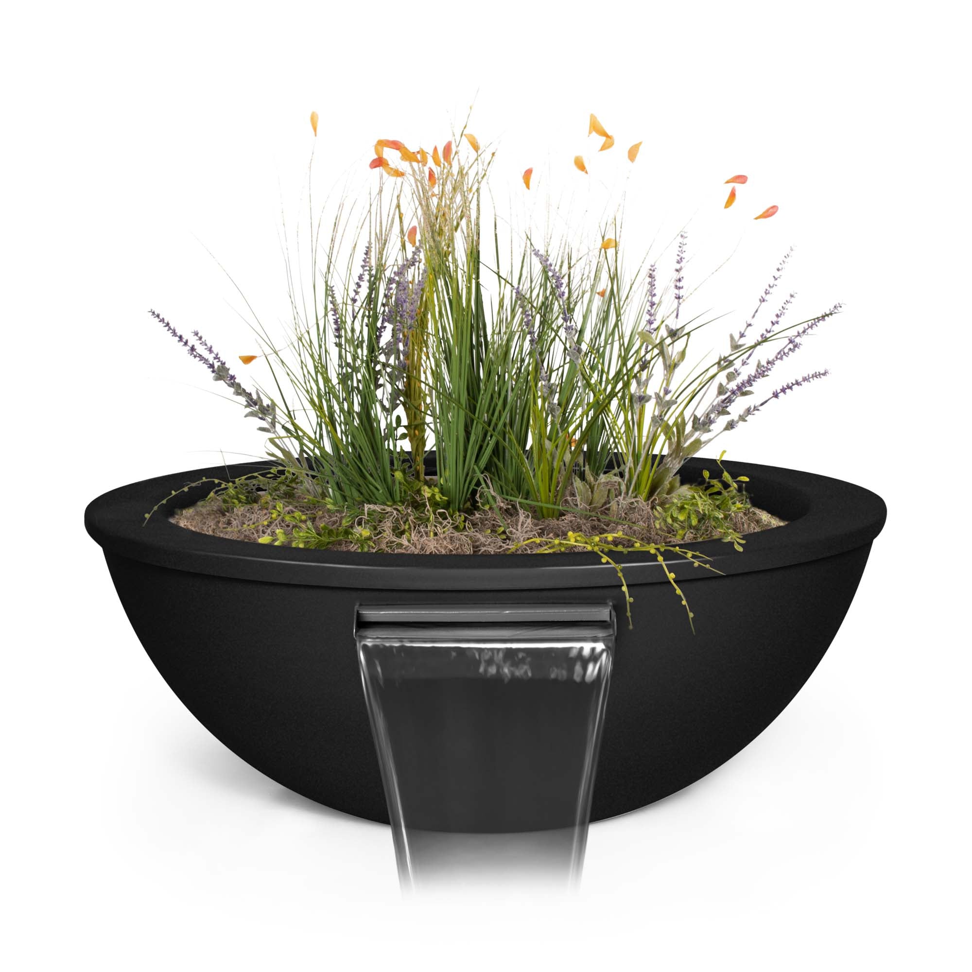 The Outdoor Plus Sedona Planter & Water Bowl - Metal Powder Coat