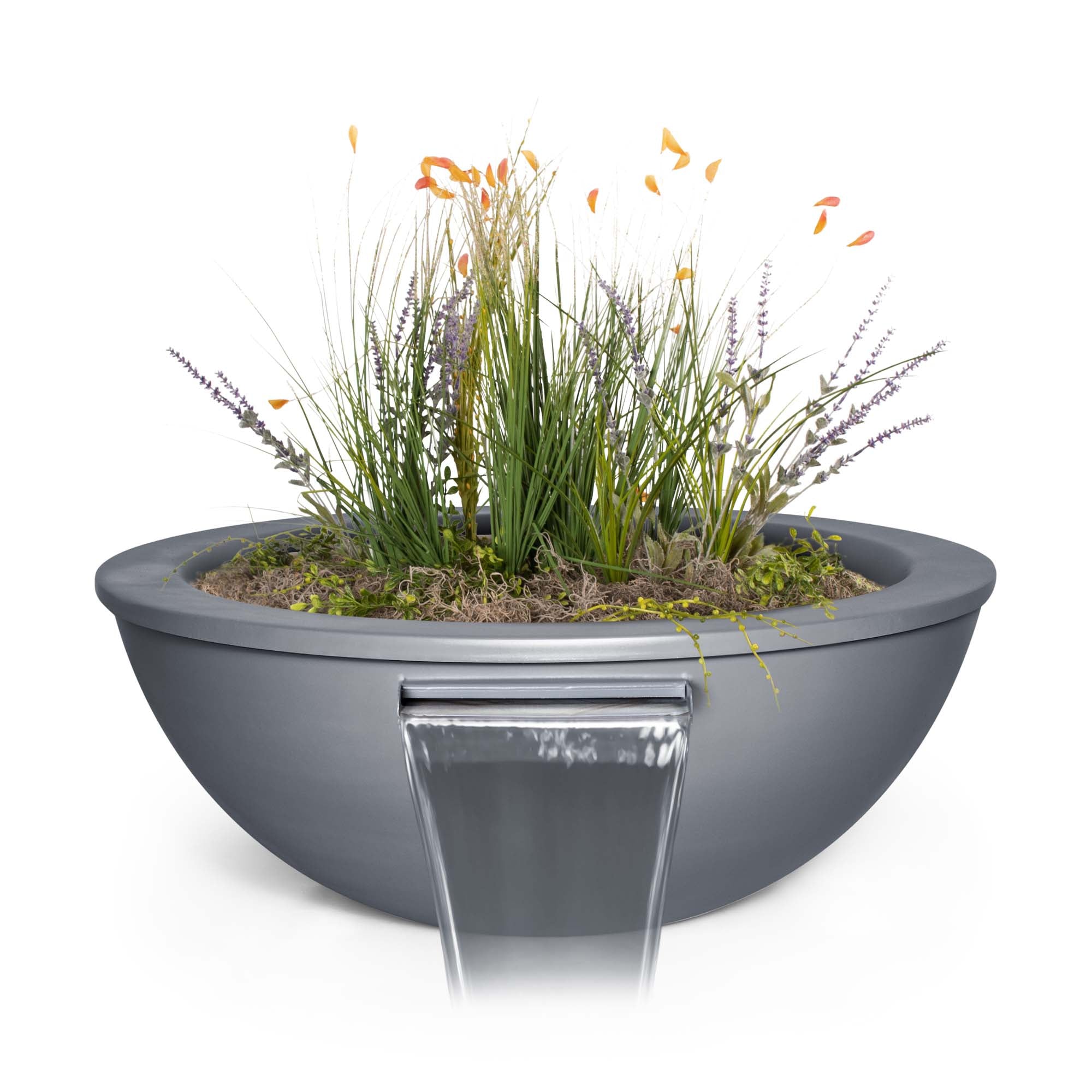 The Outdoor Plus Sedona Planter & Water Bowl - Metal Powder Coat