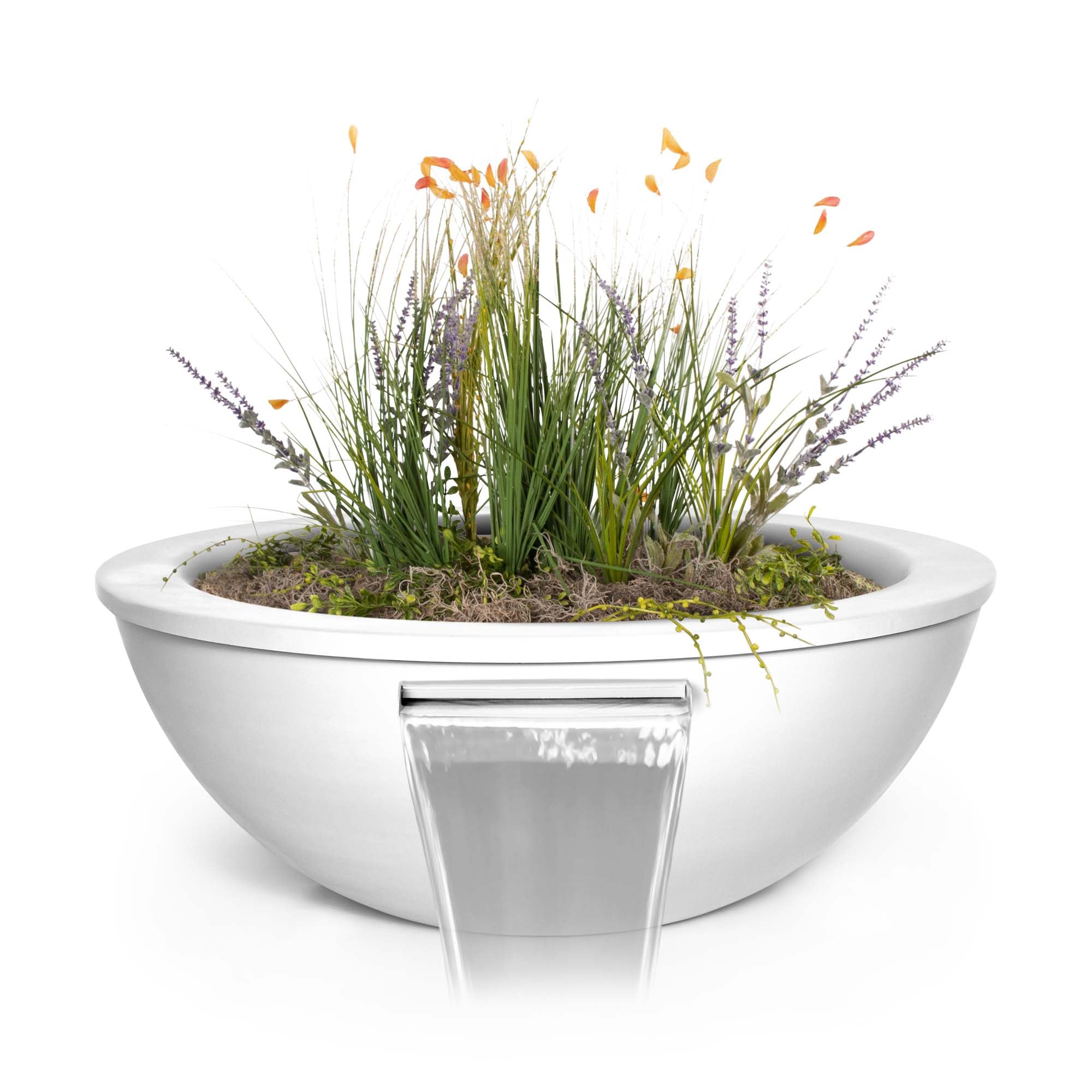 The Outdoor Plus Sedona Planter & Water Bowl - Metal Powder Coat