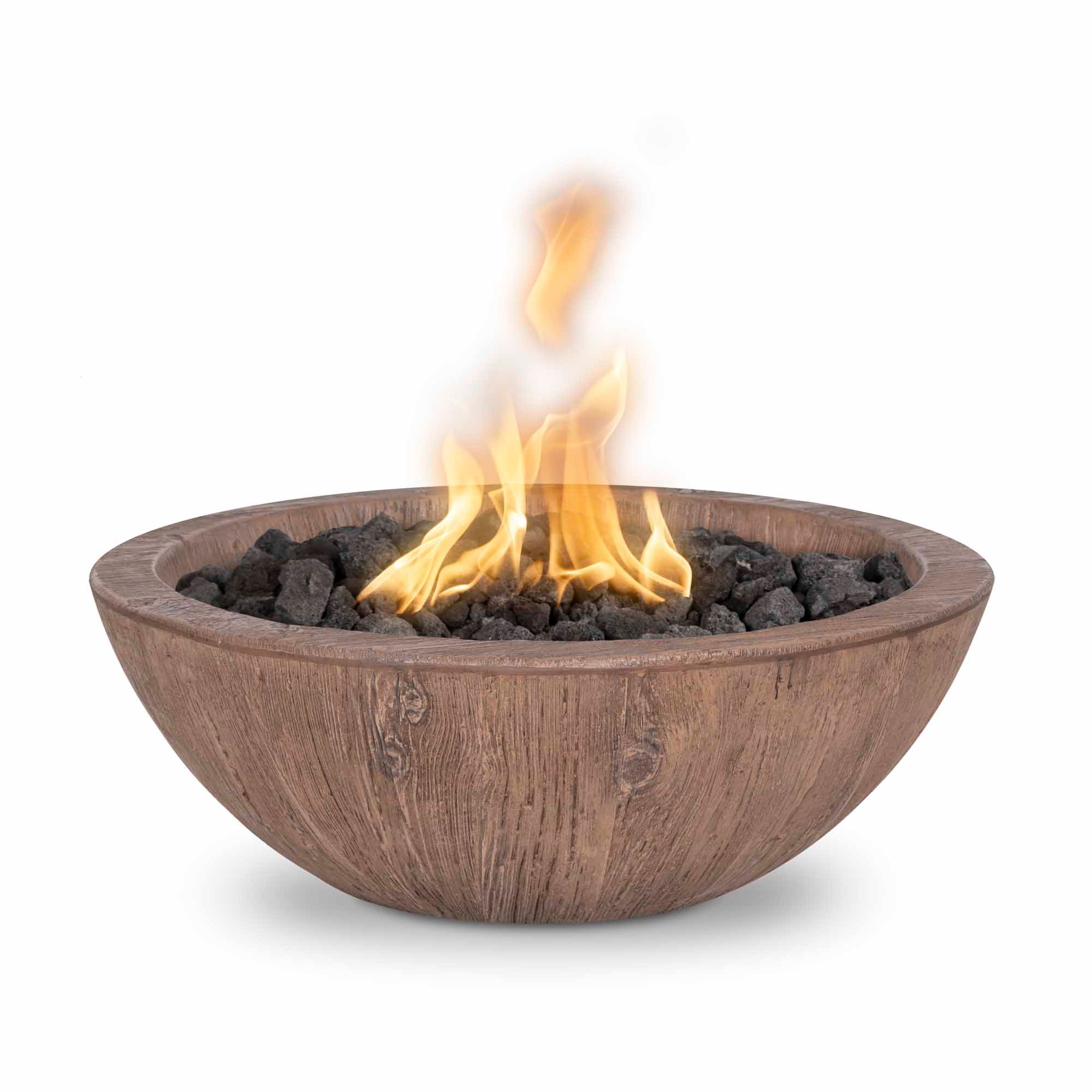 The Outdoor Plus Sedona Fire Bowl - GFRC Wood Grain