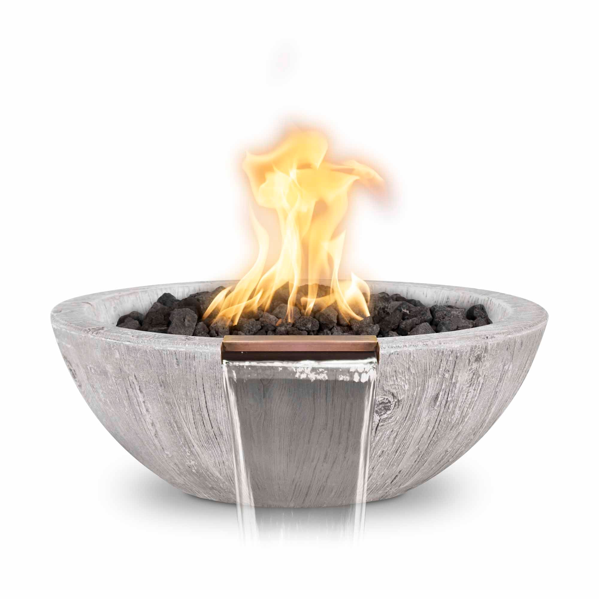 The Outdoor Plus Sedona Fire & Water Bowl - GFRC Wood Grain