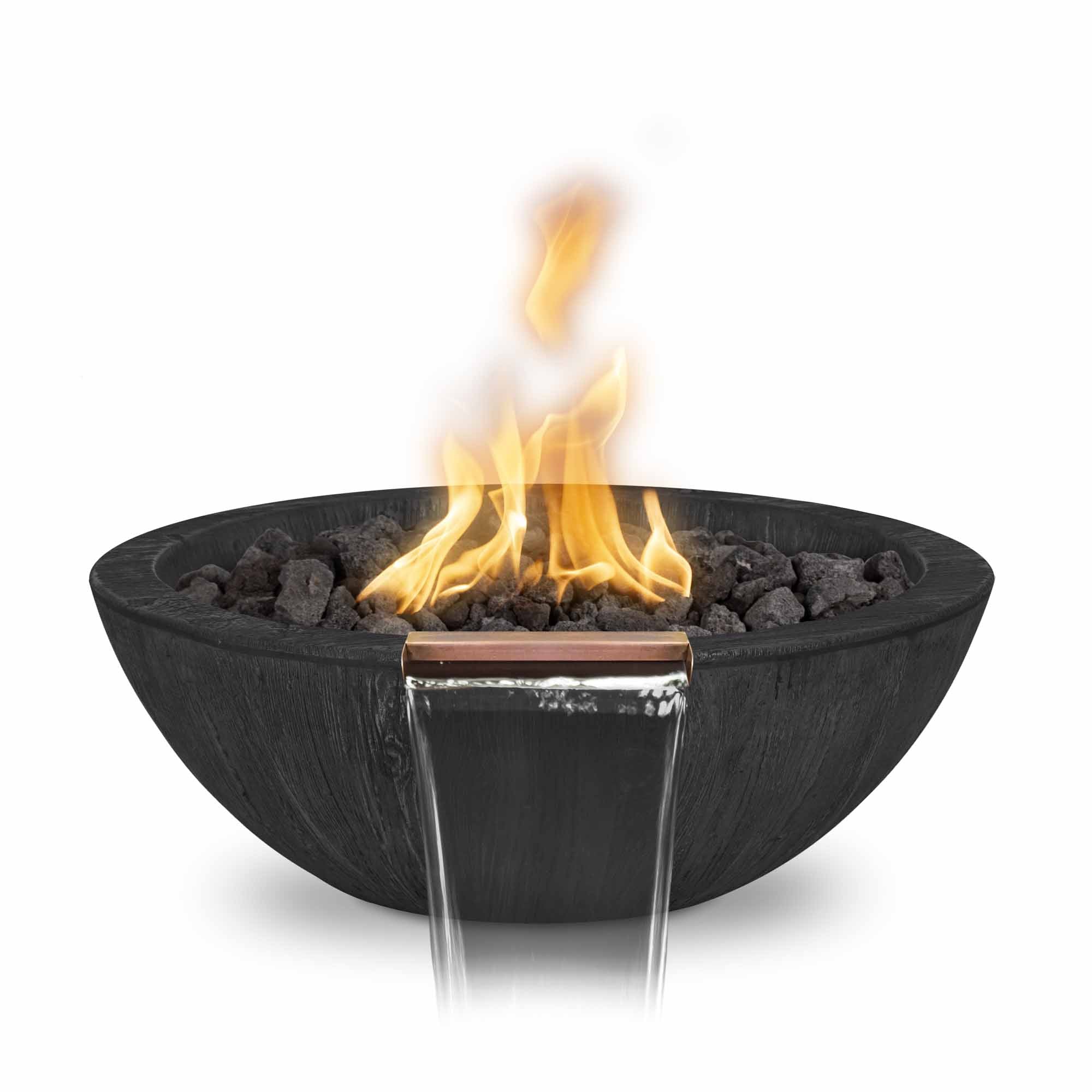 The Outdoor Plus Sedona Fire & Water Bowl - GFRC Wood Grain