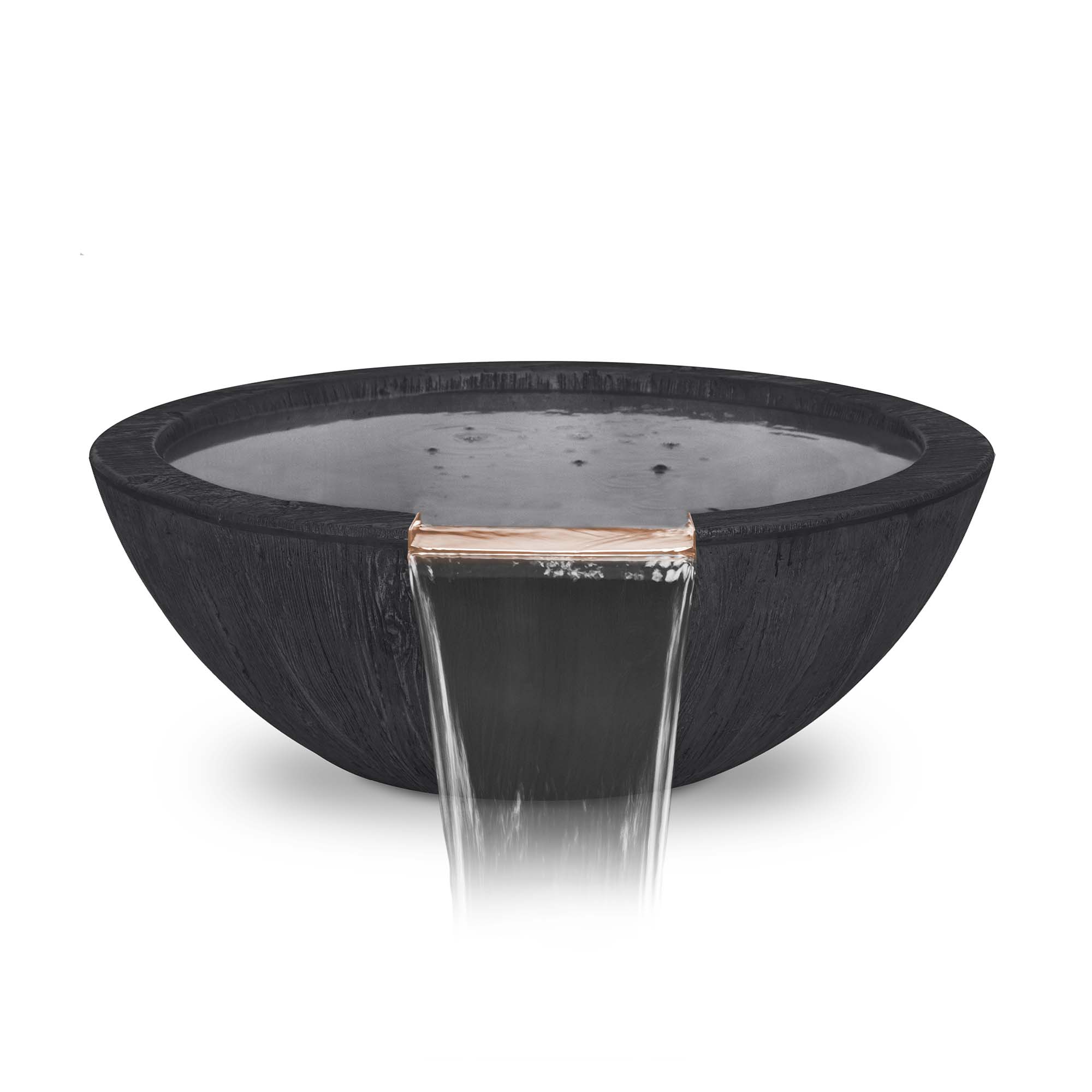 The Outdoor Plus Sedona Water Bowl - GFRC Wood Grain