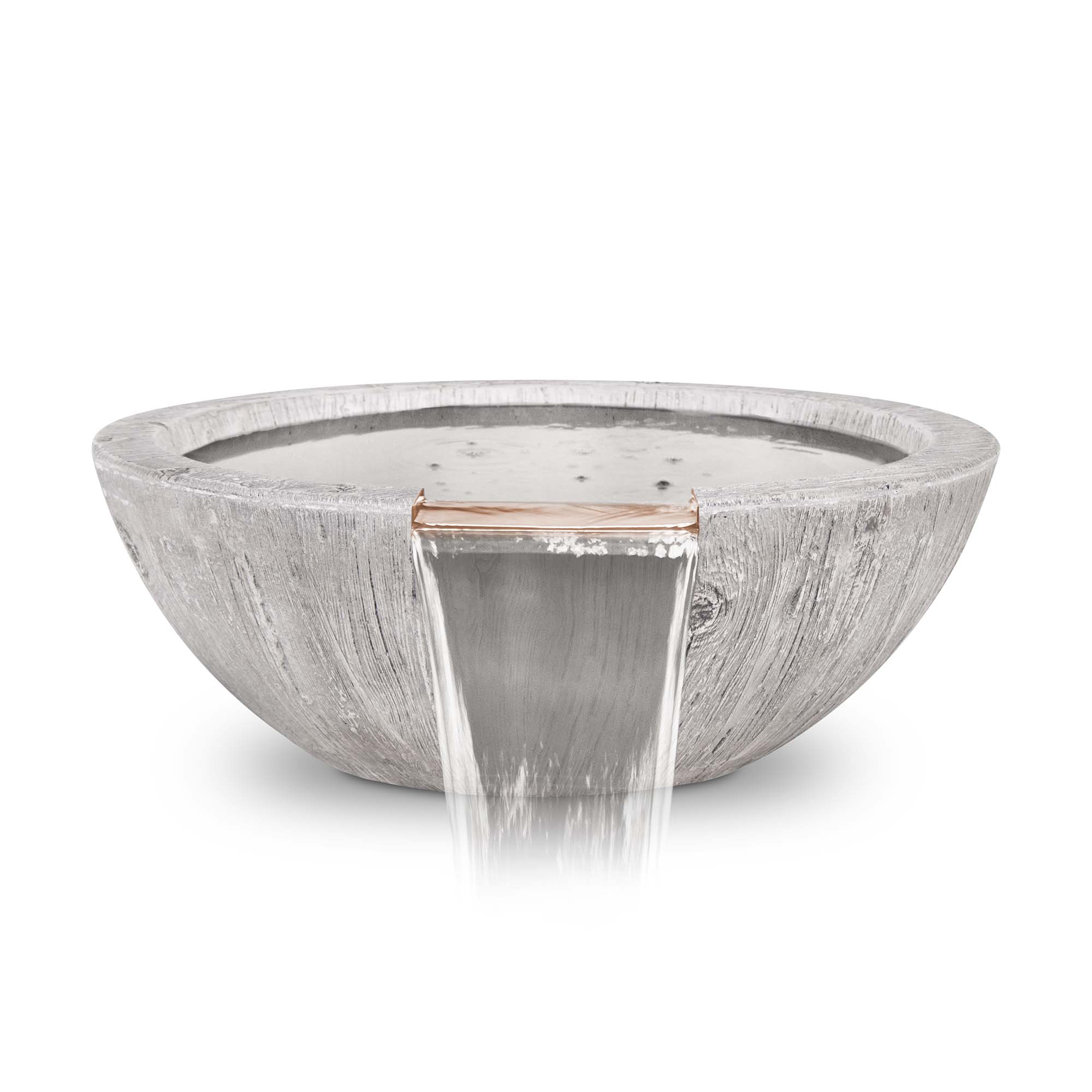 The Outdoor Plus Sedona Water Bowl - GFRC Wood Grain