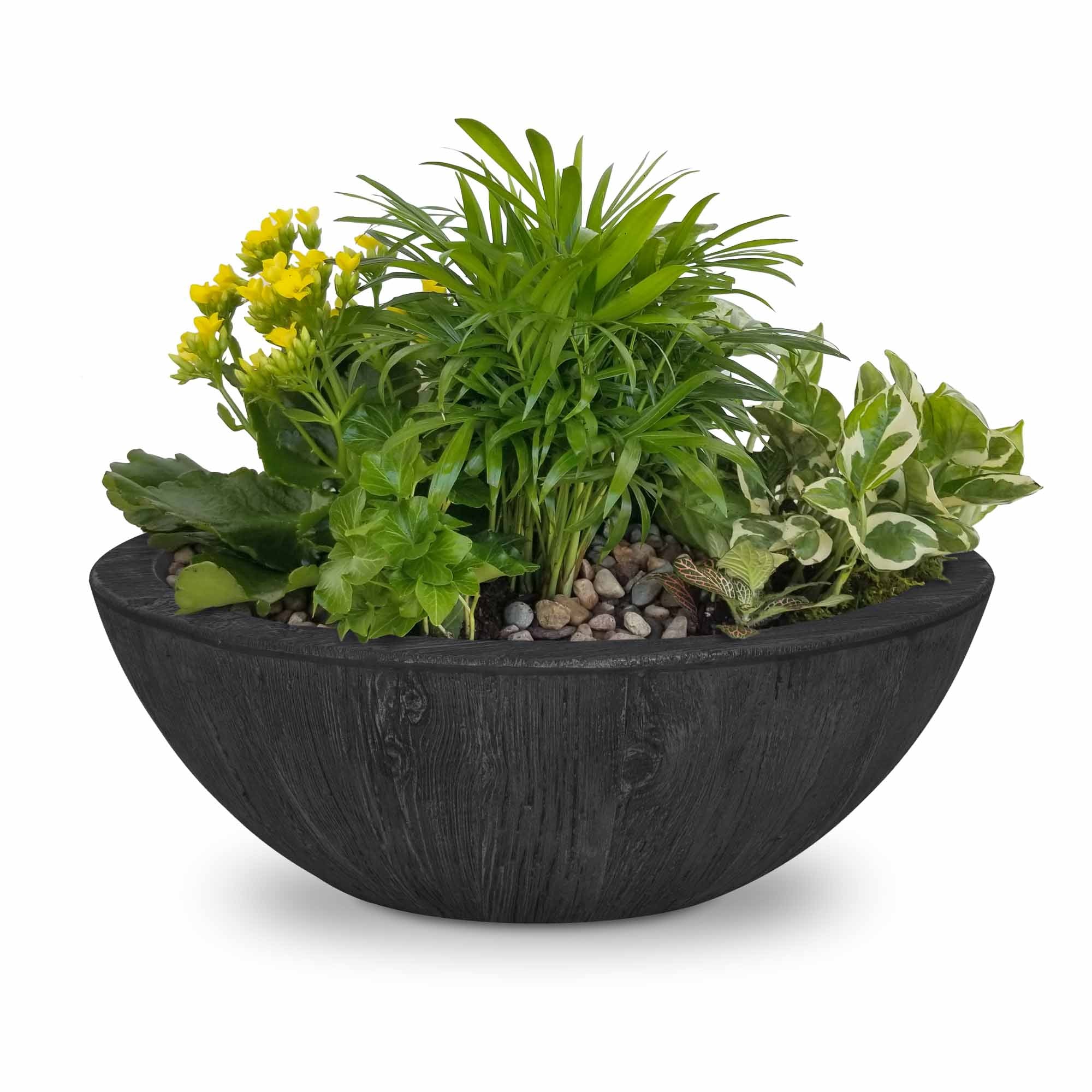 The Outdoor Plus Sedona Planter Bowl - GFRC Wood Grain