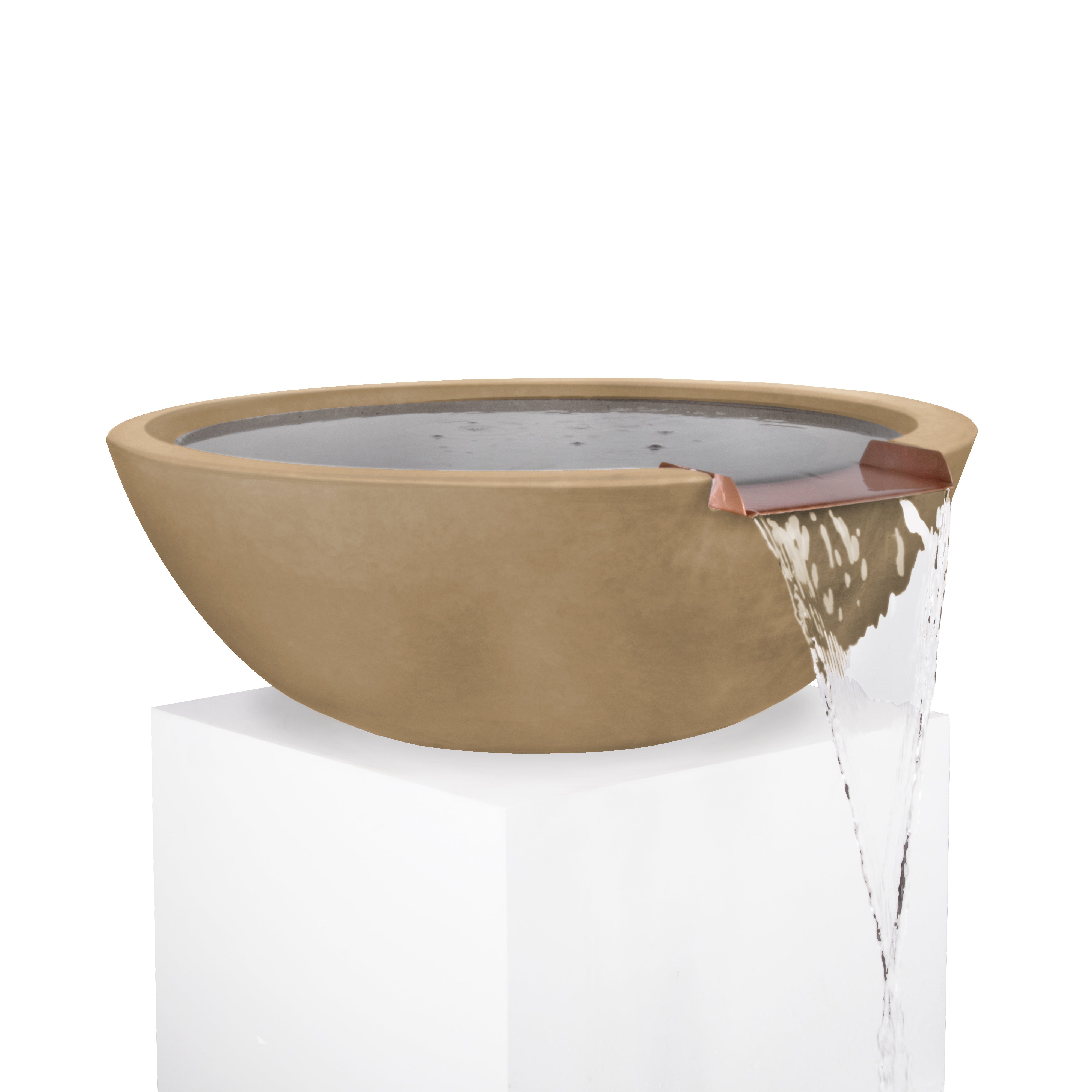 The Outdoor Plus Sedona Water Bowl - GFRC Concrete