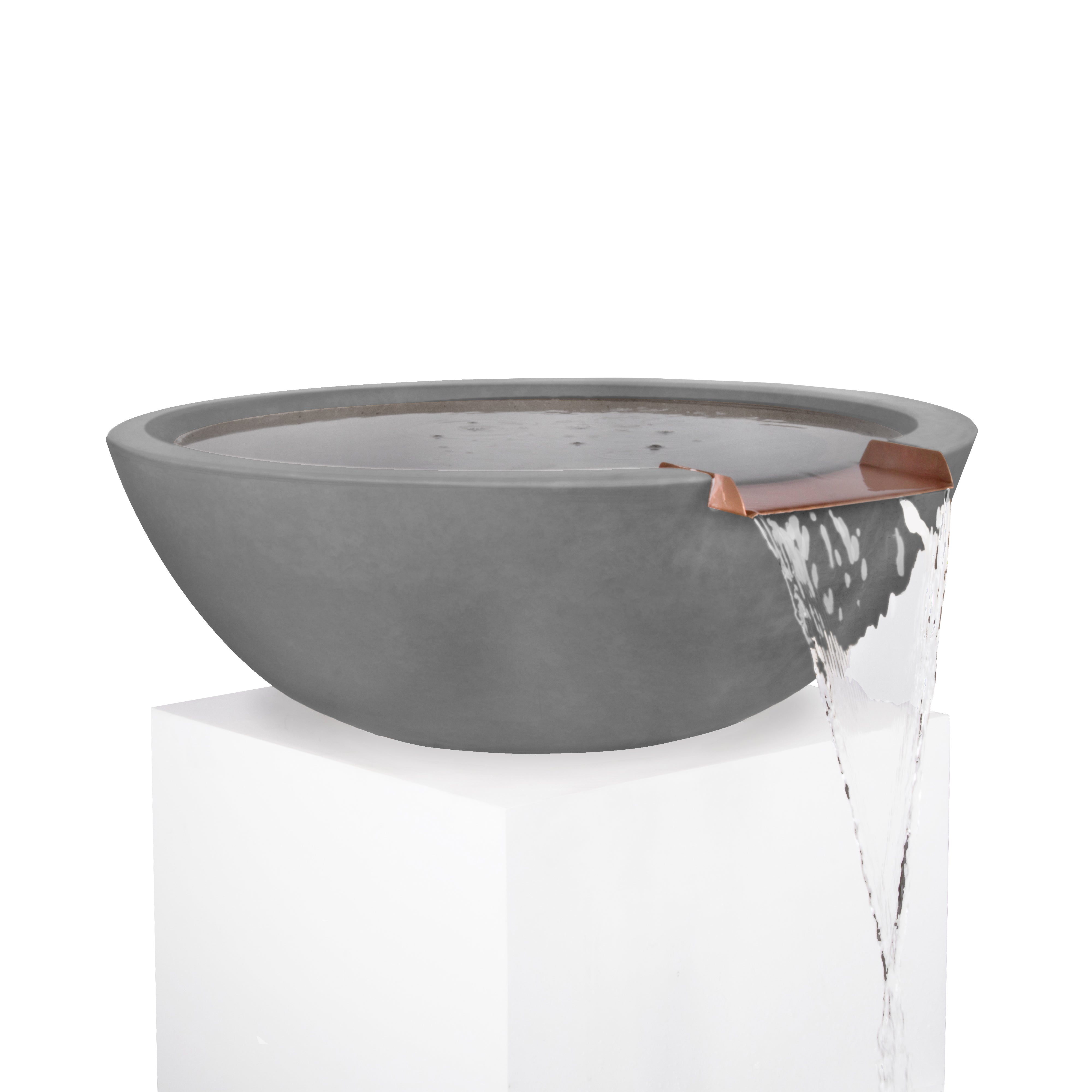 The Outdoor Plus Sedona Water Bowl - GFRC Concrete