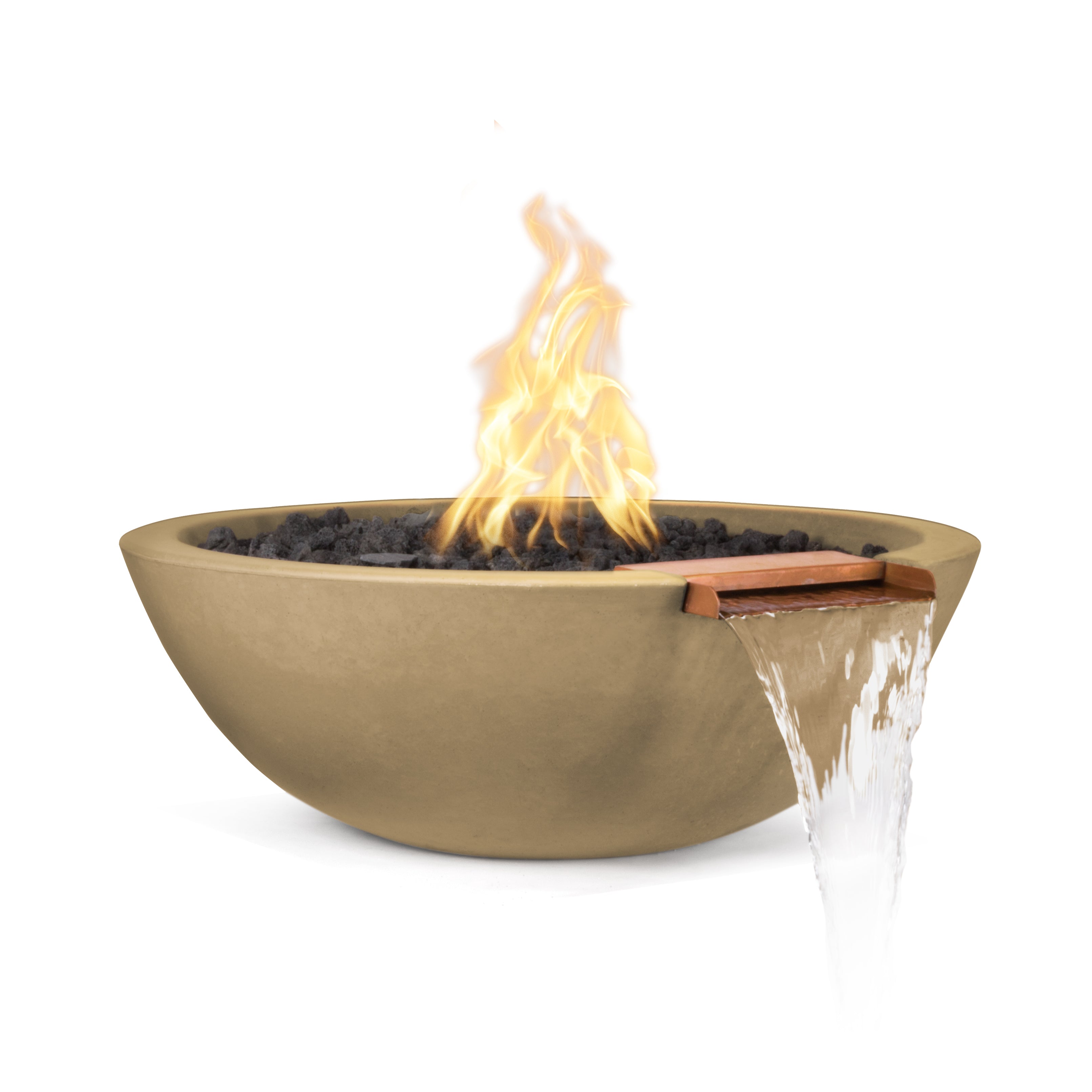 The Outdoor Plus Sedona Fire & Water Bowl - GFRC Concrete