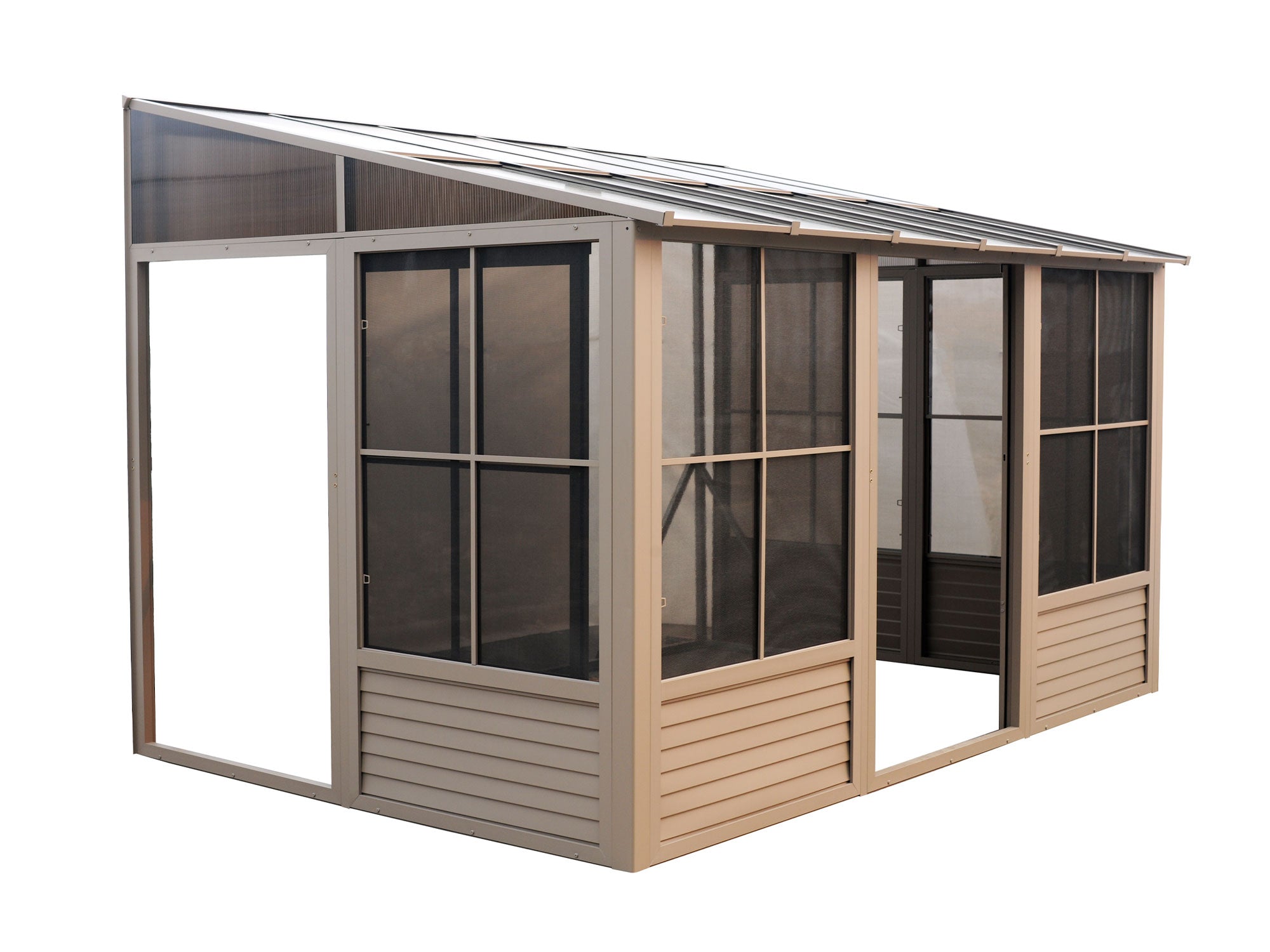 Gazebo Penguin Florence Wall-Mounted Solarium 8' x 12' Polycarbonate Roof