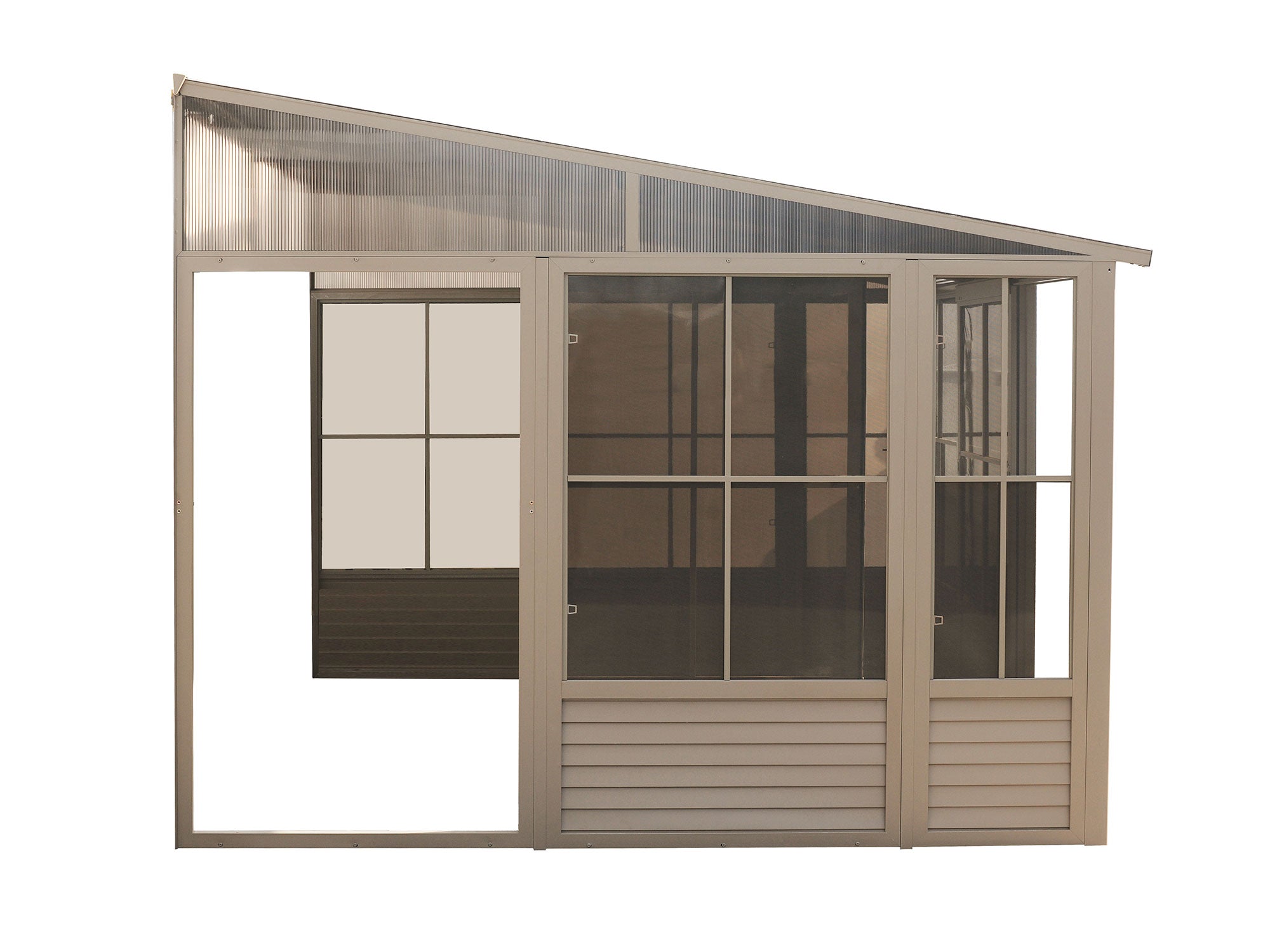 Gazebo Penguin Florence Wall-Mounted Solarium 8' x 12' Metal Roof