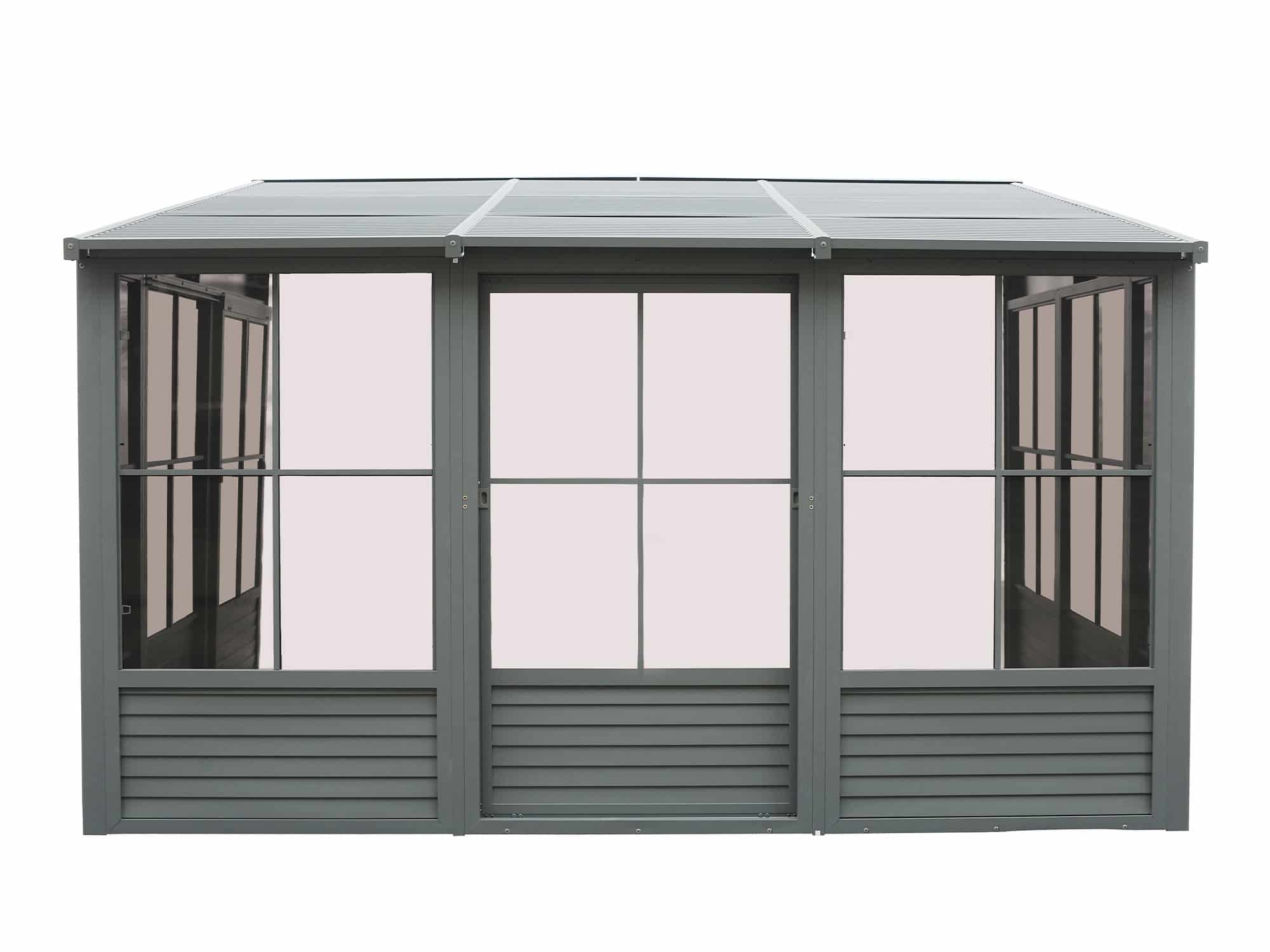 Gazebo Penguin Florence Wall-Mounted Solarium 8' x 12' Metal Roof