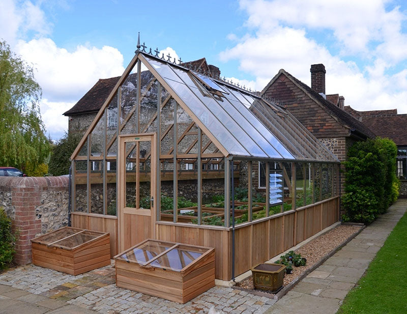 Alton Greenhouse | Westminster Cedar Half-Boarded Greenhouse